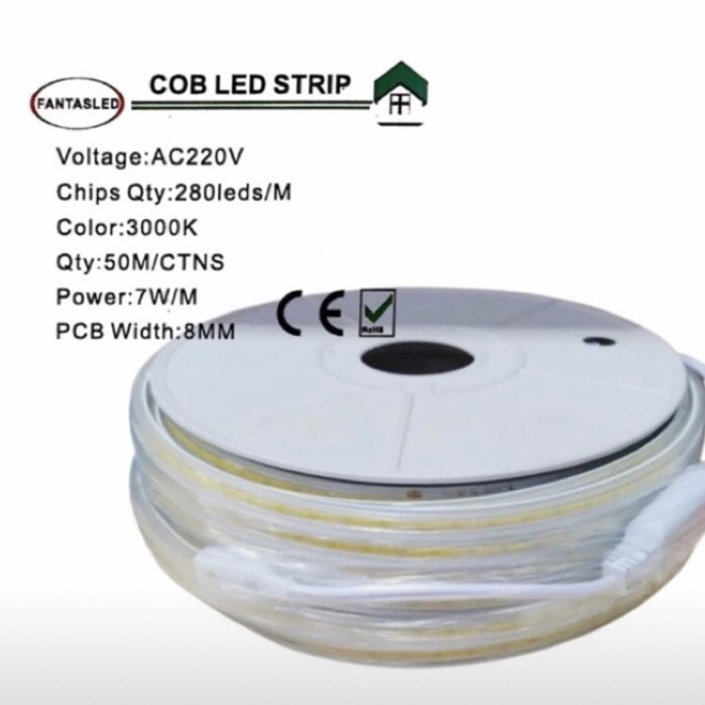 Lampu Led strip cob 220V meteran/fantas lampu led selang,lampu led strip