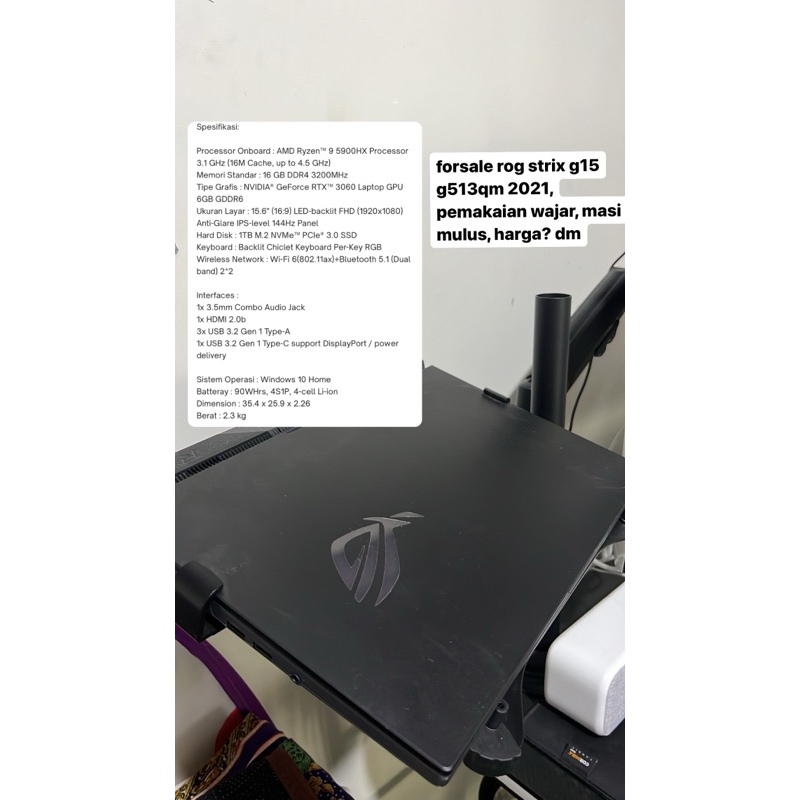 ROG STRIX G15 G513QM 2021 Second