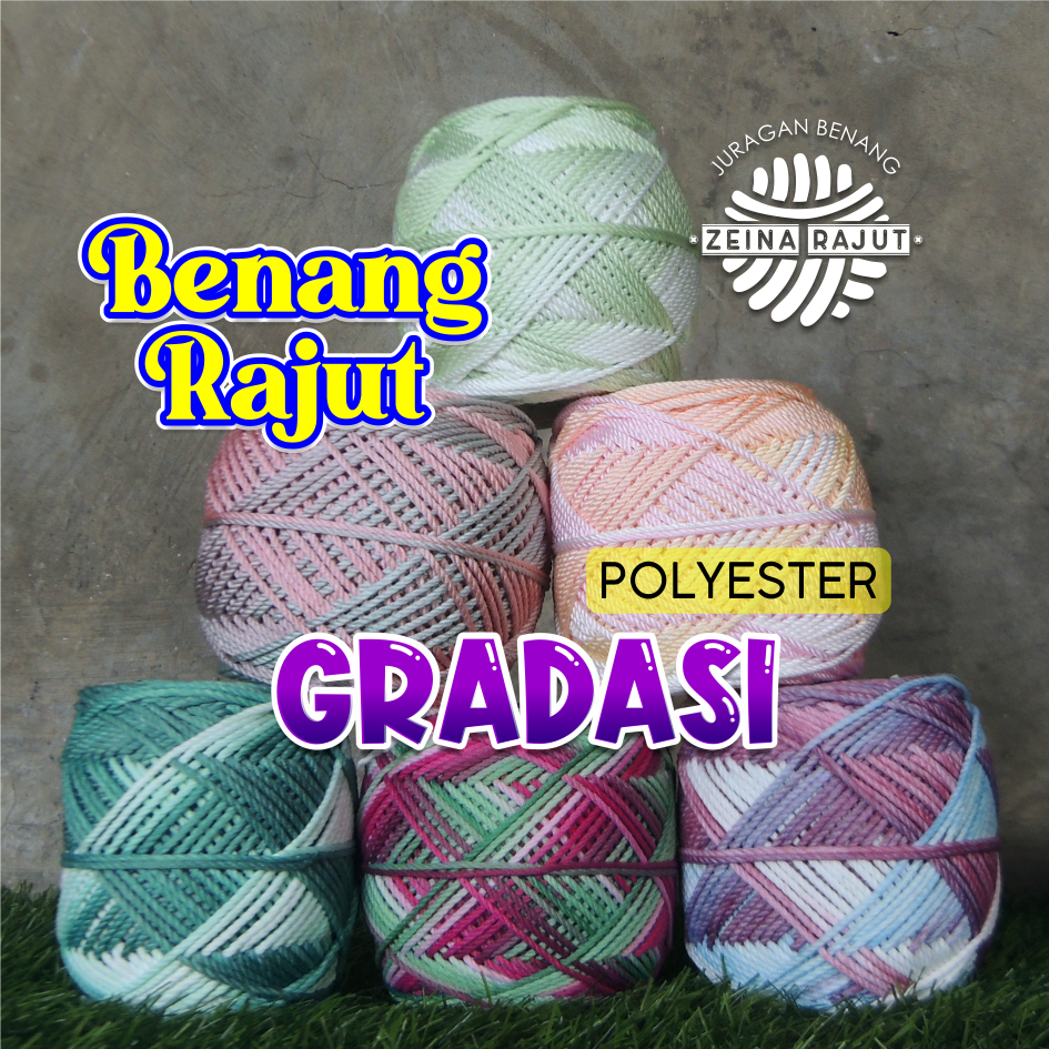 Benang Rajut Gradasi Polyester