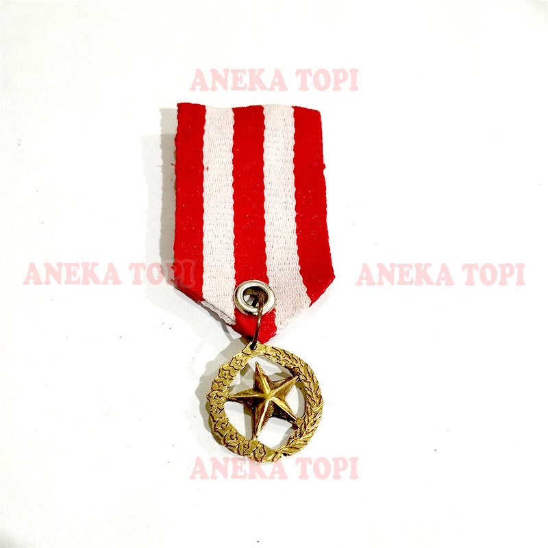 Lencana Bintang Jasa Warna Gold Pin Tanda Jasa Model Bintang - Aneka Topi