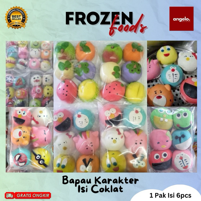 

NEW Bakpau Karakter Isi Coklat 6pcs