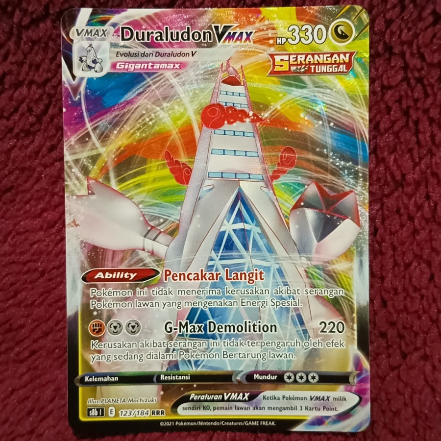 Duraludon VMAX v max RRR s8b - Pokemon TCG Indonesia foil holo