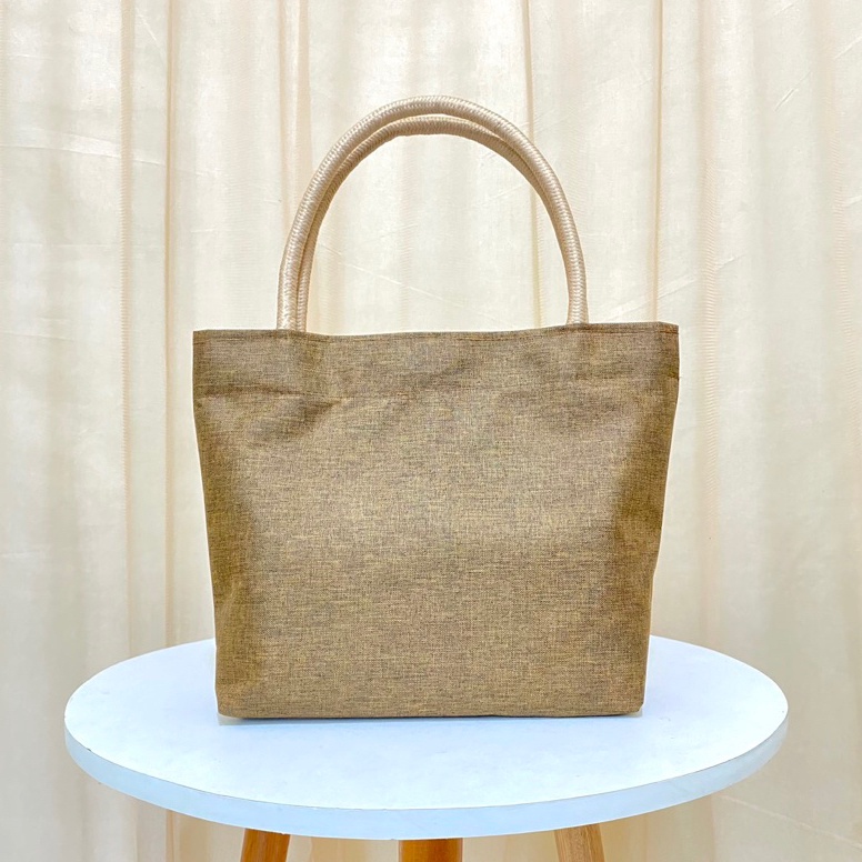 Termurah Tas Jinjing Tali Sumbu Mini Handbag kecil Tas Mukena Tas Tote Bahan Denim Tebal anti air