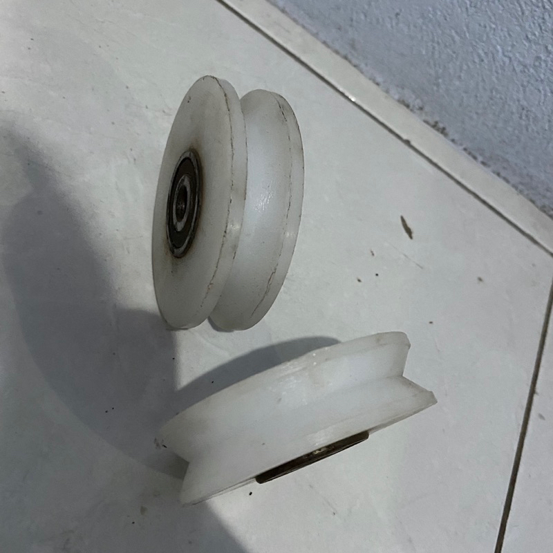 Roda nilon ukuran 7cm // Roda nilon ONLY // Solusi roda pintu anti berisik