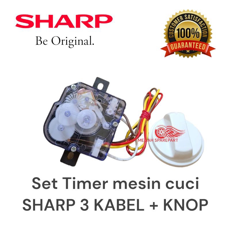 set timer mesin cuci SHARP ES-T65M TIMER 3 KABEL + KNOP
