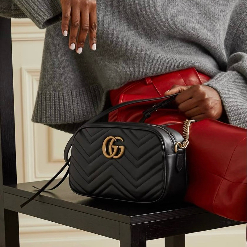 Gucci GG Marmont Matelasse Small Camera Crossbody Bag