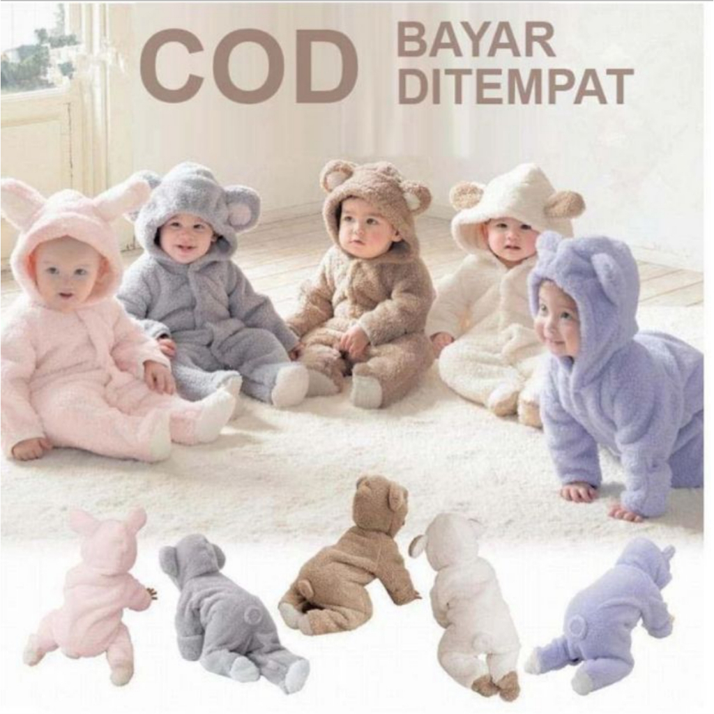 Jumper bulu Bayi Laki-Laki&Perempuan Jaket Hoodie Bulu Karakter Bahan Premium Jumper Bulu Stelan Swe