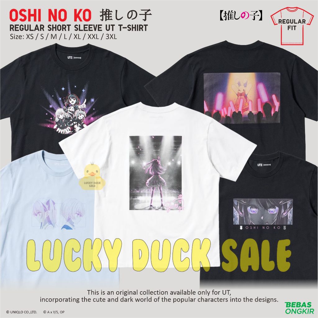Oshi No Ko My Favorite Idol Kaos Regular Anime Ai Ruby UT Shirt UNIQLO