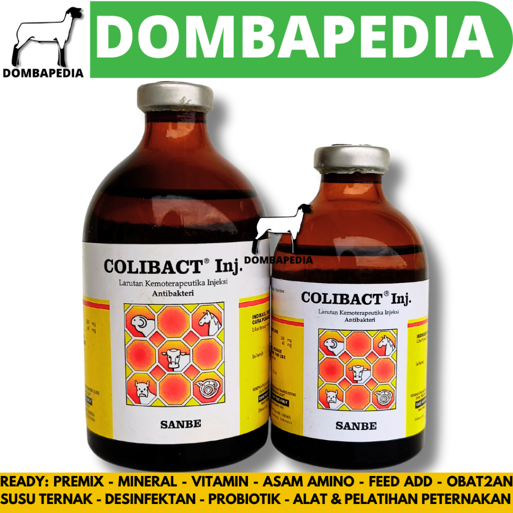COLIBACT INJEKSI 50ml COLIBACT INJ 100ml - Obat Mencret Sapi - Obat Diare Sapi Kambing Domba - Obat 