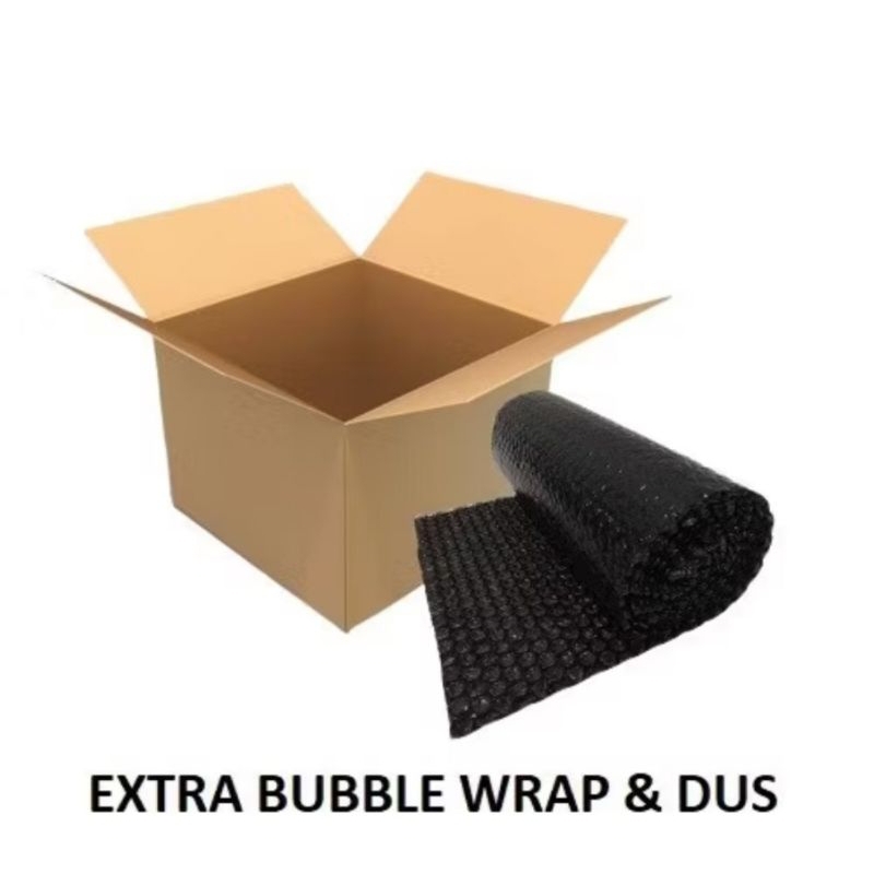 

TAMBAHAN PACKING DUS + BUBBLE WRAP AGAR PAKET LEBIH AMAN