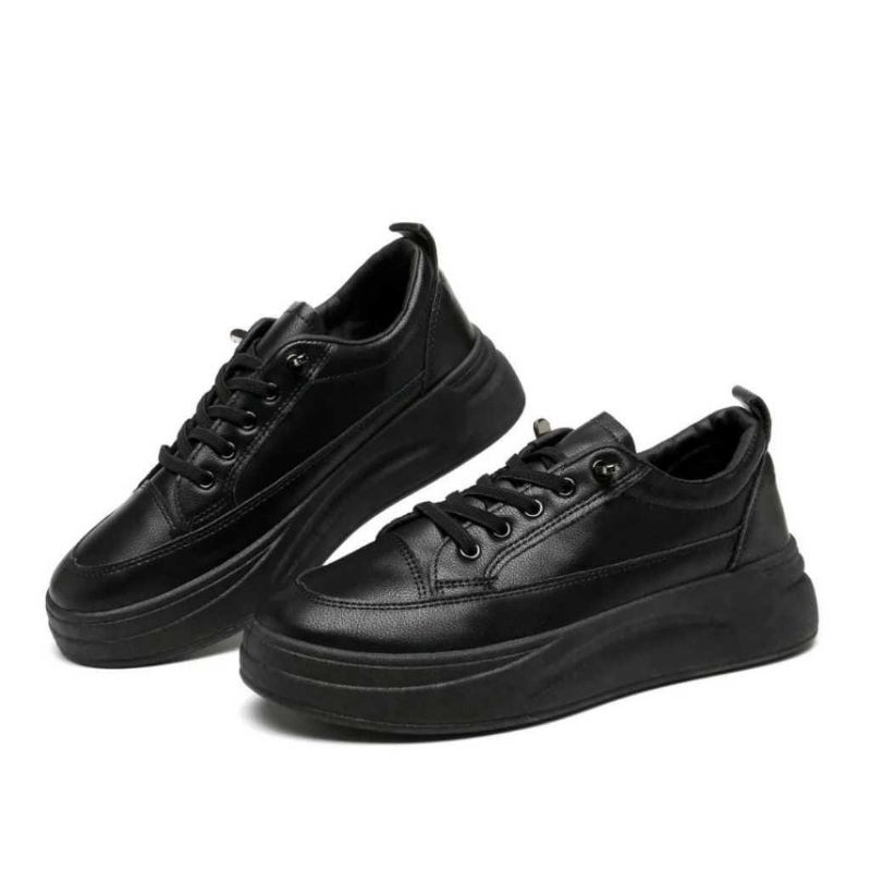 sepatu sneakers fashion hitam wanita sepatu sekolah wanita hitam polos sepatu sneakers wanita *