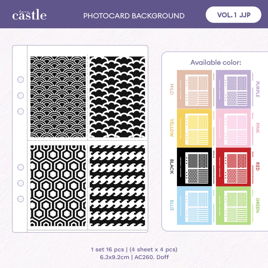 VOL 1 PHOTOCARD BACKGROUND BINDER FILLER BINDER BACKGROUND PHOTOCARD FILLER BACA DESKRIPSI