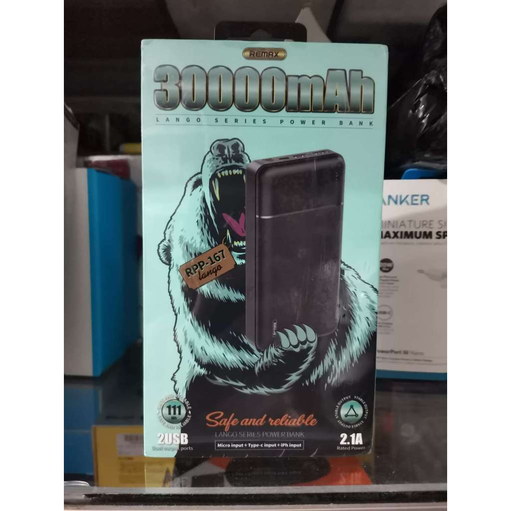 Powerbank Remax 30000 mAh Real Capacity Fast Charging - Hitam