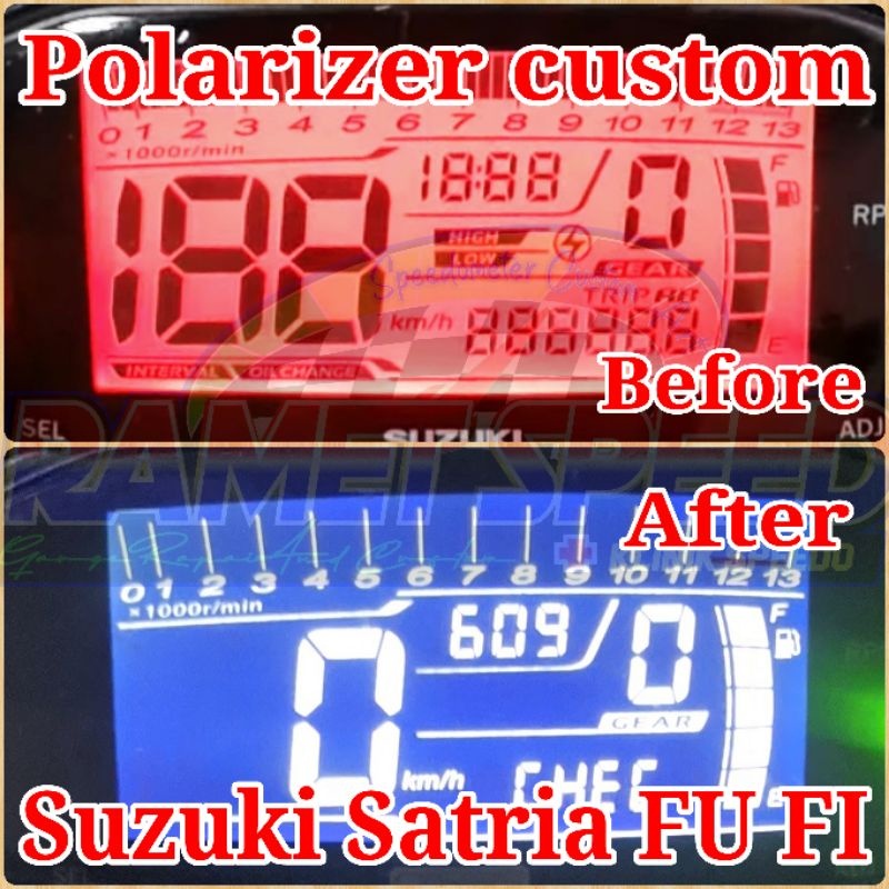 Polarizer custom speedometer Satria Fu FI Polaris speedometer satria fu fi