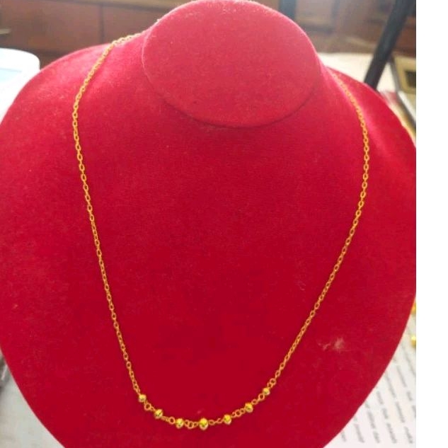 24k (LM) kalung boba emas 99.99%.berat 5 gram cantik buat kamu