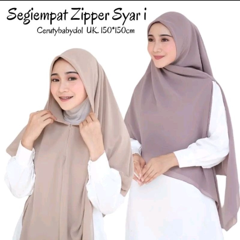 HIJAB ZIPER SEGI EMPAT SYAR'I/HIJAB ZIPER/HIJAB SEGITIGA/ HIJAB SEGI EMPAT/HIJAB INSTAN/HIJAB SYAR'I