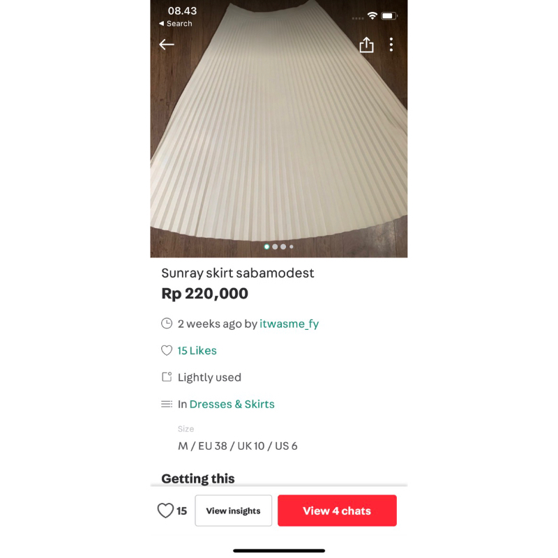 saba modest sunray skirt