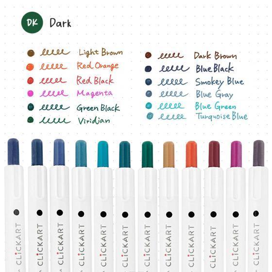 

Asaba Stationery- Zebra Clickart Marker Pens/Spidol Pen 0.6mm Dark Colors