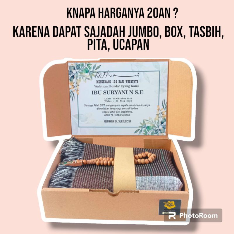 Souvenir 40 Hari Tahlillan Sajadah Souvenir Tahlilan Orang Meninggal / Souvenir 1000 Hari Orang Meni