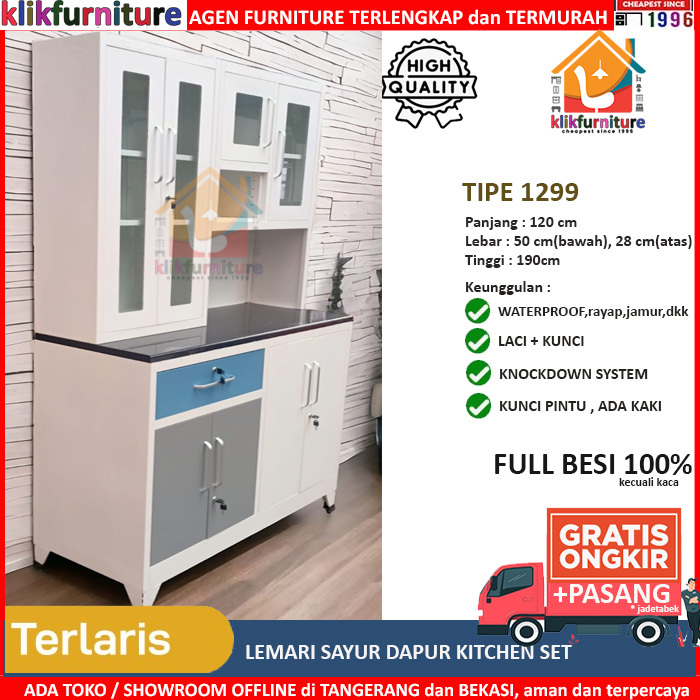 Kitchen Set Besi Lemari Sayur Besi Rak Dapur BESI 1299
