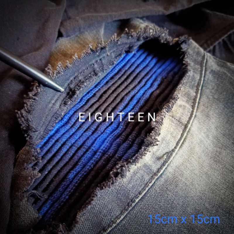 VETERANO BLUE BIKER PATCH (15cm x 15cm)