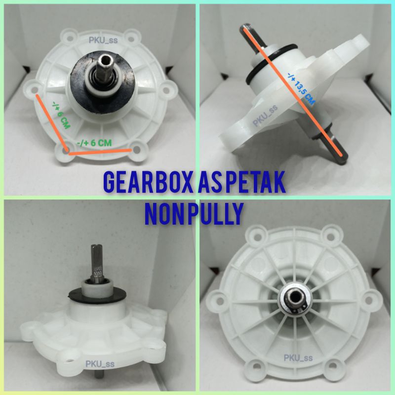 GEARBOX MESIN CUCI SANYO TIPIS / NON PULLY / GIRBOX GEAR BOX MESIN CUCI SANYO 2 TABUNG