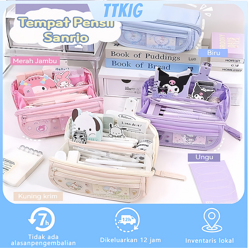 

Kotak Pensil / Pencil Case / Kotak Pensil Transparan / Kotak Pensil Transparan Aesthetic / Transparan Aesthetic Pencil Case Large Tempat Pensil Pen Pouch Lucu Stationery Organizer