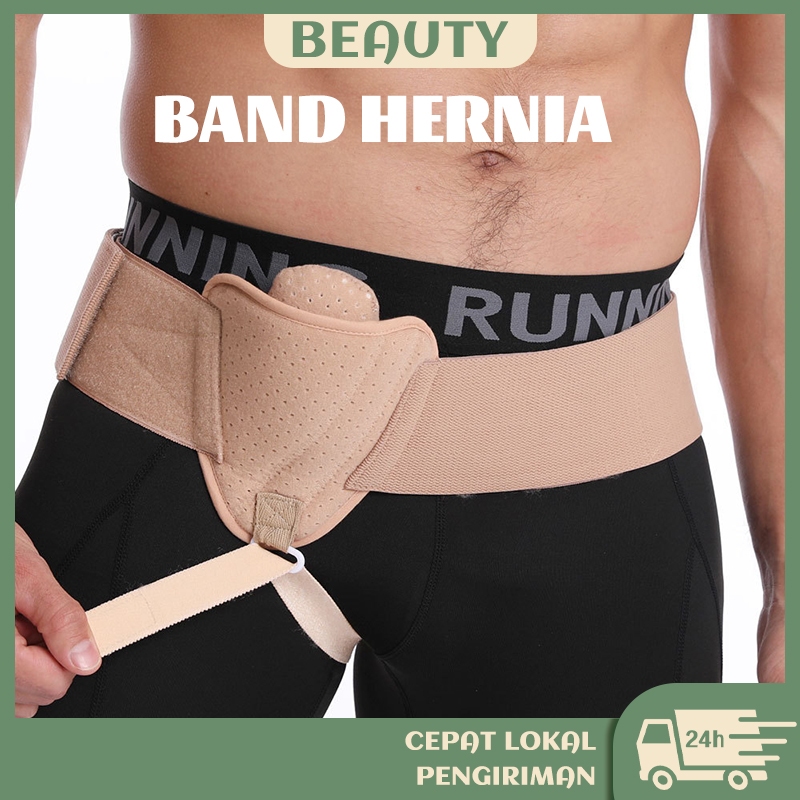 Sabuk Hernia Pria Dewasa Celana Hernia Belt Breathable with Soft Pad Sabuk Hernia Penyangga/korset p