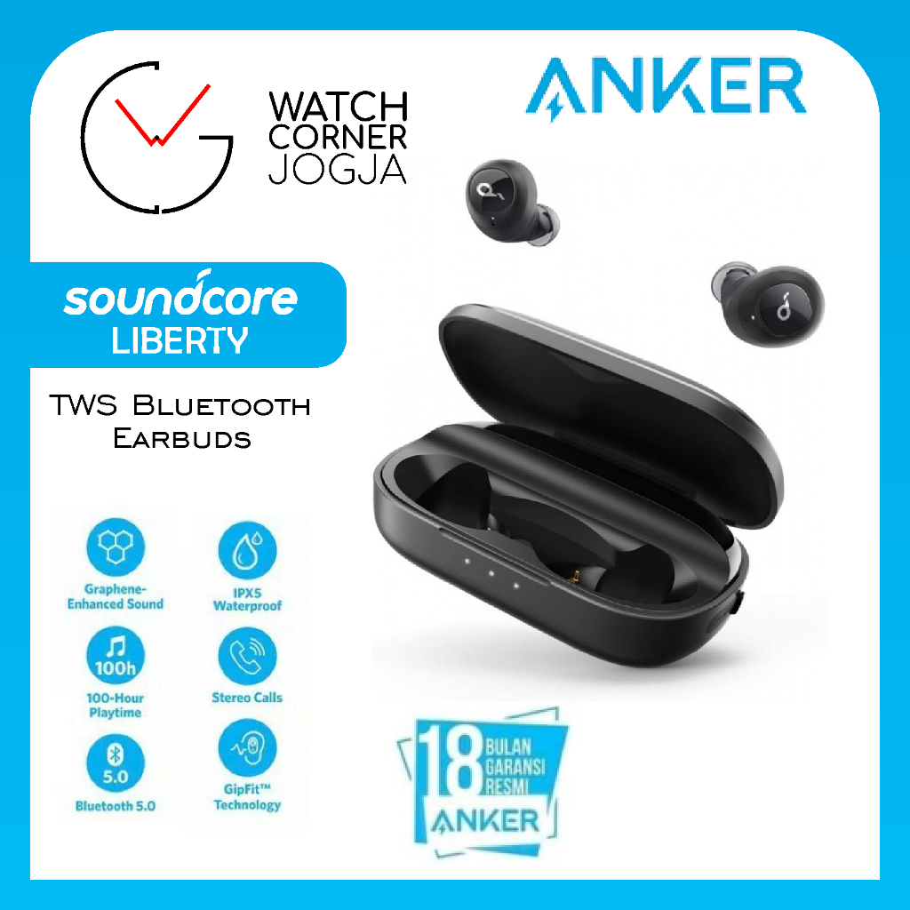 ANKER Soundcore Liberty TWS Bluetooth Earphone Earbuds ORIGINAL 100 Hours Playtime A3912