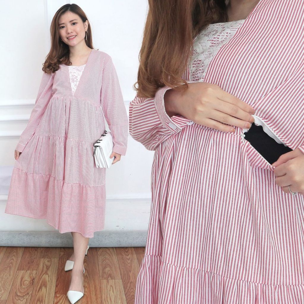 MAMAHAMILBUTIK Baju hamil menyusui Hijab RUBY DRESS - DRO 216