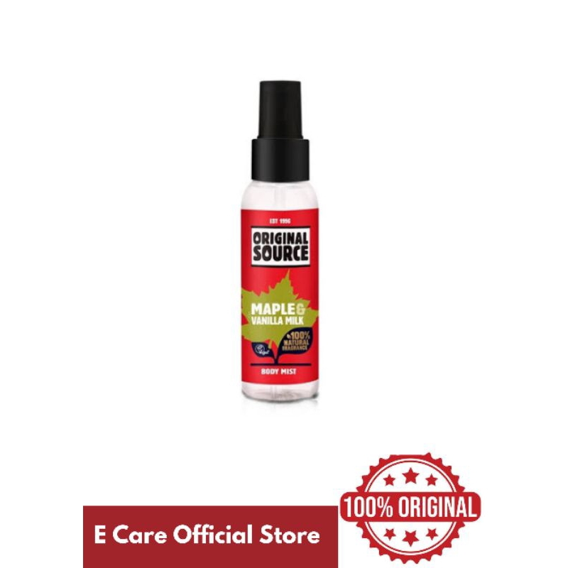 Original Source Body Mist Maple & Vanilla Milk - Parfum Vegan 100ml