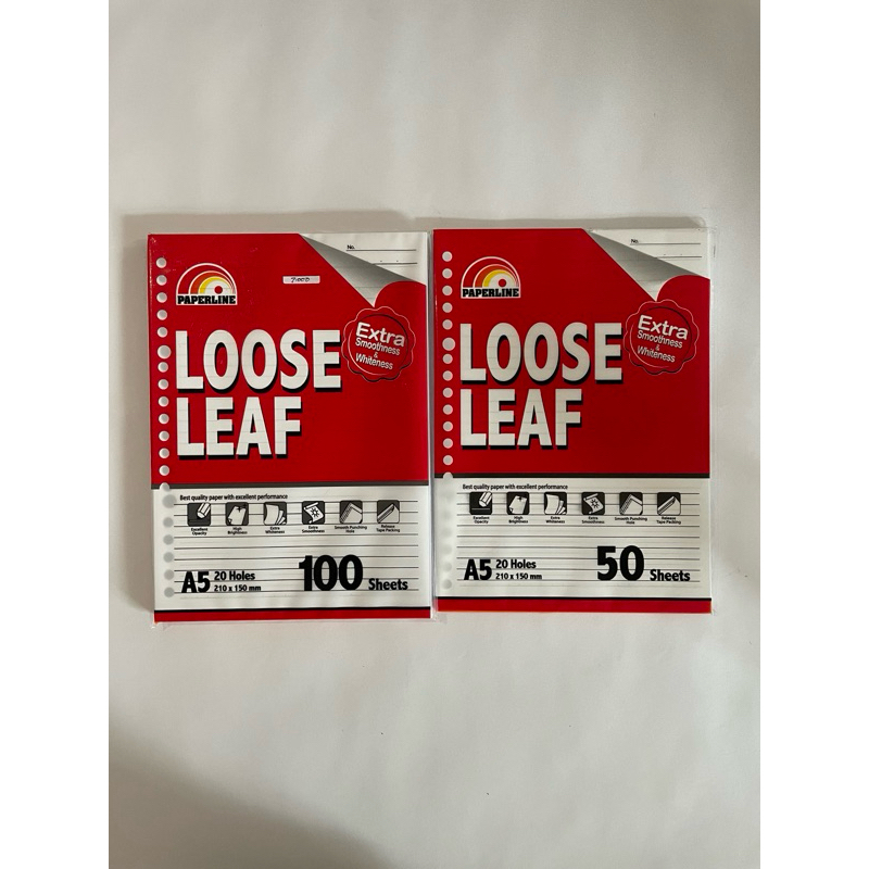 

LOOSE LEAF PAPERLINE A5 LINE 50 SHEETS 100 SHEETS