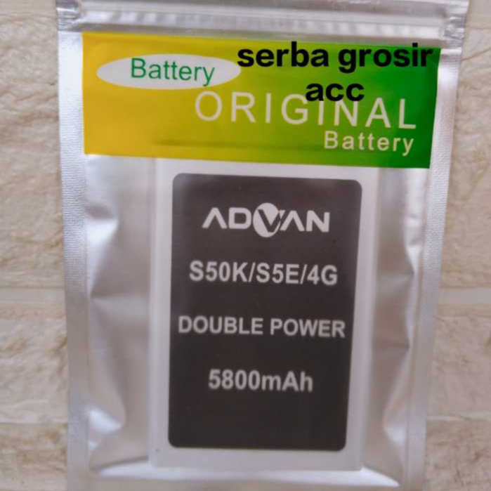 Baterai Battery Double Power ADVAN S5E 4G 4GS LTE S50K IC PROTECTION - Hitam DijaminBagus Bosku.