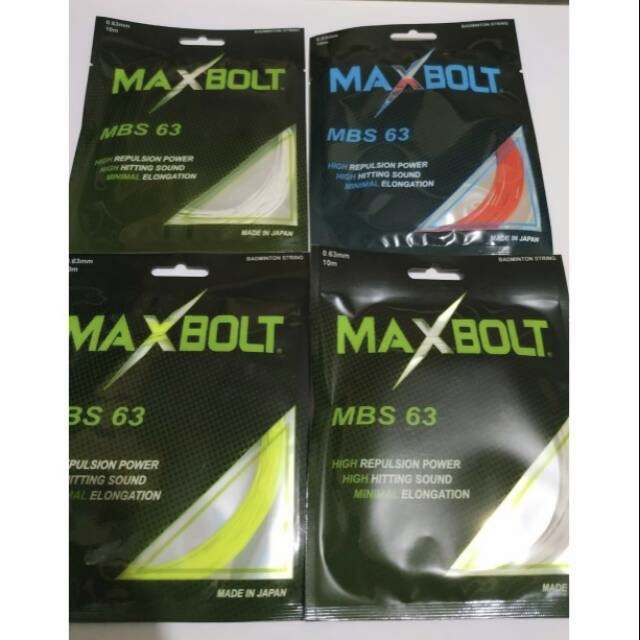 Senar Badminton - Senar raket MAXBOLT MBS 63 / 0.66MM Original HIGH REPULSION POWER