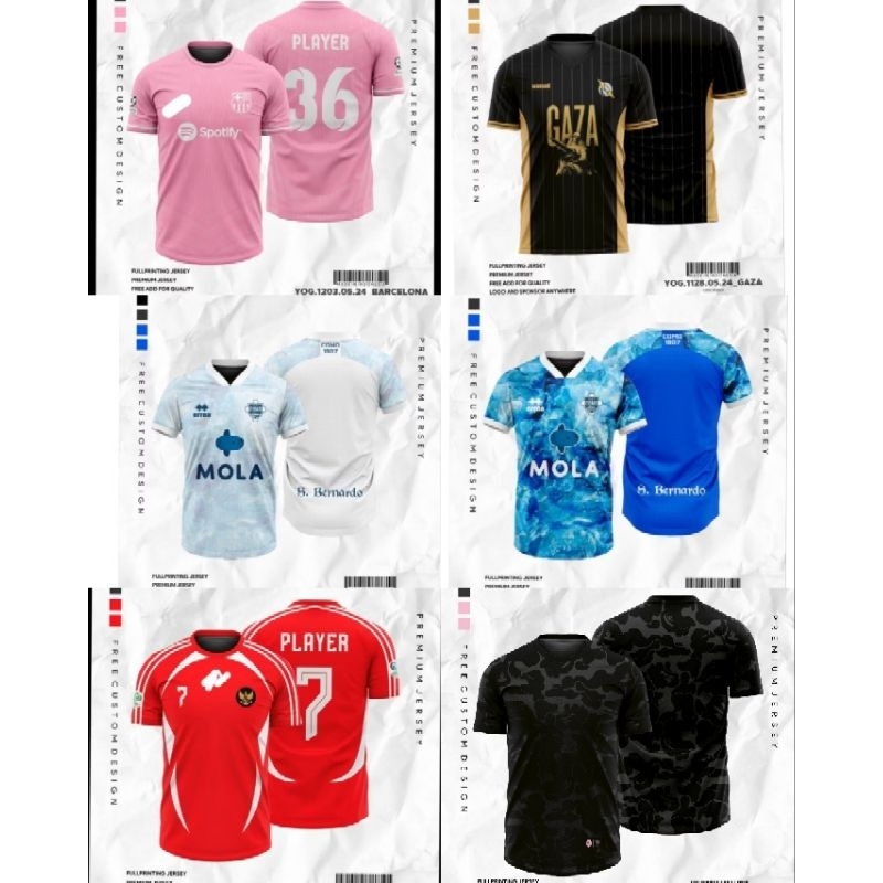 Jersey Timnas Indonesia 2006 Printing/Jersey Como 2024 Home Away/Jersey Como Serie B/Jersey Gaza Pal