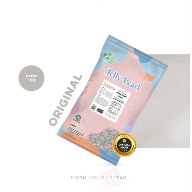 

Fresh life jelly pearl original 1 kg topping minuman