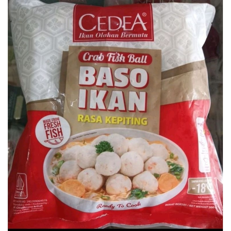 

CEDEA Seafood Baso Ikan Kepiting 500gr Premium Halal Enak