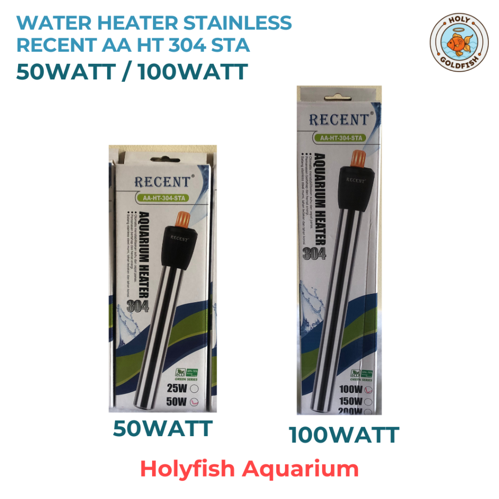 HEATER STAINLESS RECENT / KIYOSAKI / AQURA 50 WATT / 100 WATT / HEATER RECENT AA HT 304 STA