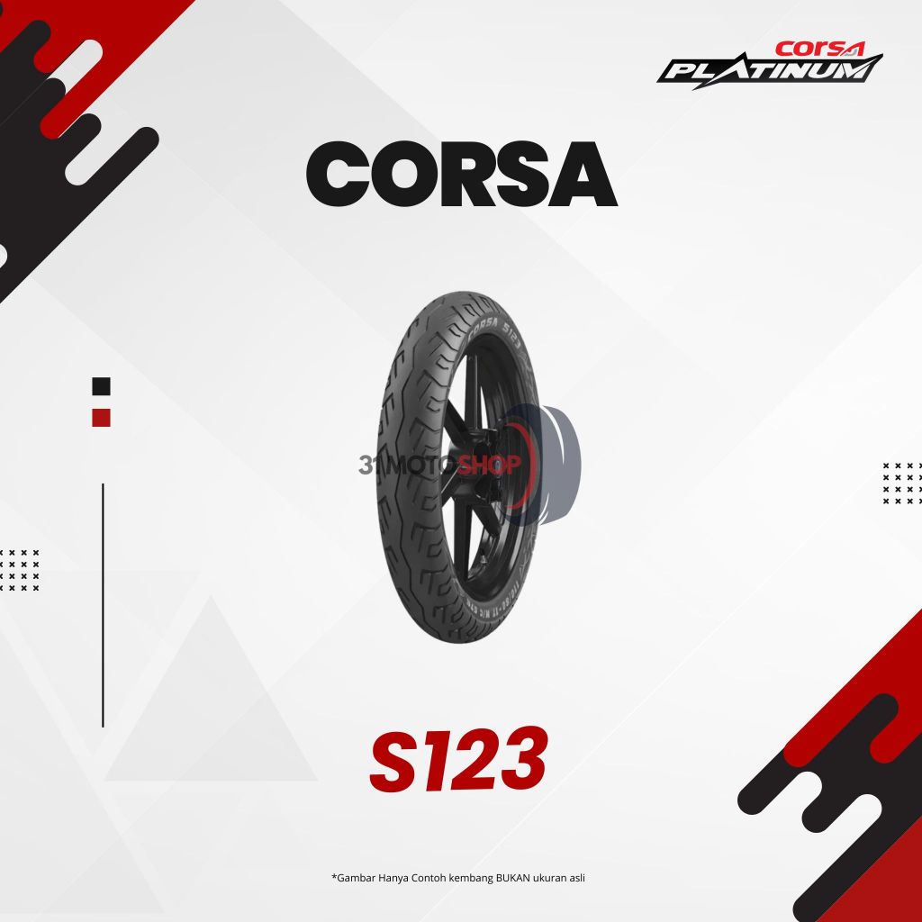 CUCI GUDANG Corsa Ban Motor Tubeless S123 70 90 120 120 130 / 90 70 70 80 70 Ring 17 Motor Bebek Mot