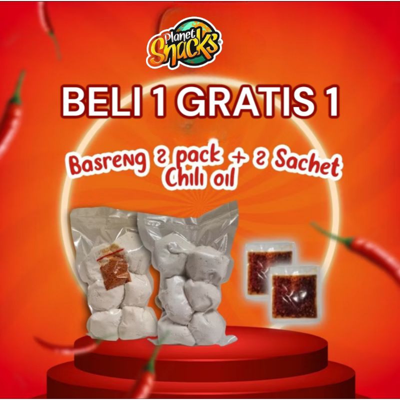 

TERMURAH NO 1. PAKET BELI 1 DAPAT 2 BASRENG MENTAH TAMBAH CHILI OIL TERLARIS