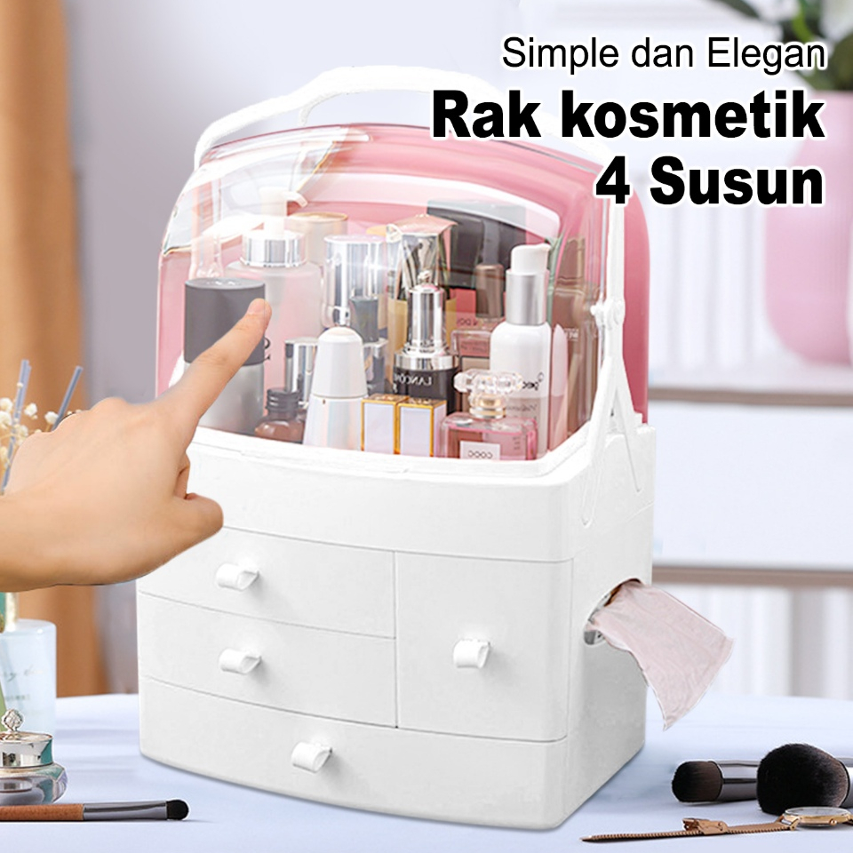 NEW Rak Kosmetik Skin Care Tempat Penyimpanan Make Up Lebih Besar - Storage Box Organizer High Quali