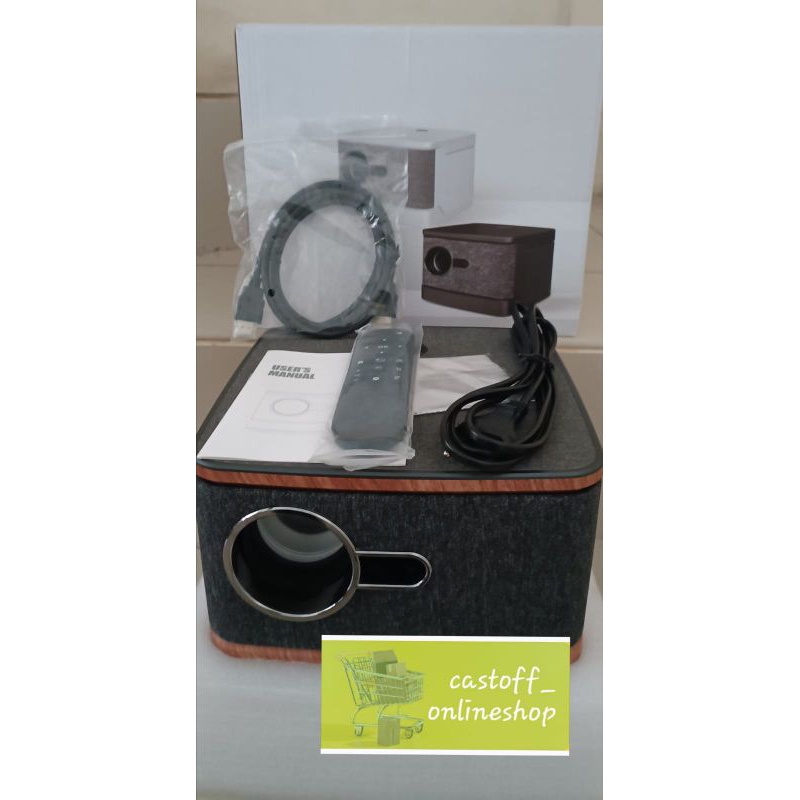 Like New - AUN HQ4 Smart Projector Auto Correction Android 9 Youtube Netflix Hotstar