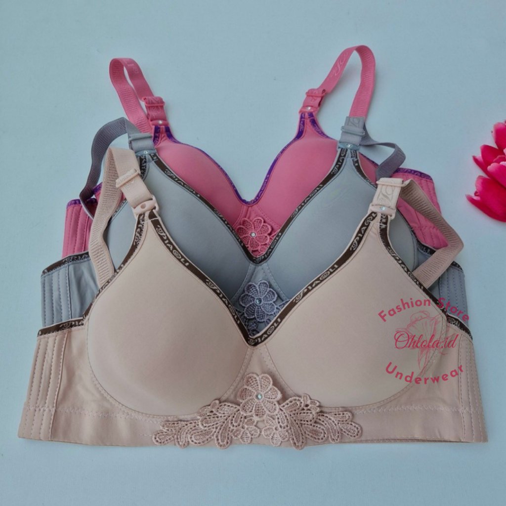 3 Pcs Bh Wanita Tanpa Kawat Sexy Bra Cewek Premium