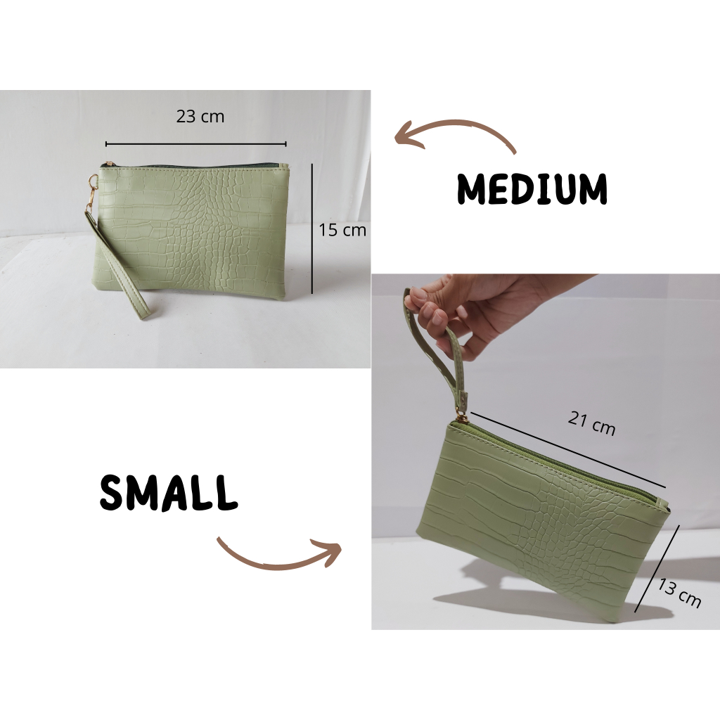 catteleya croco by d'berrio dompet pouch wanita / dompet panjang