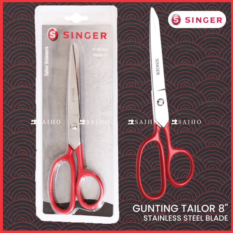 

SINGER Gunting Singer untuk Kain Bahan Fabric Tailor Scissor 8 inch Aluminium Handle h S2K3
