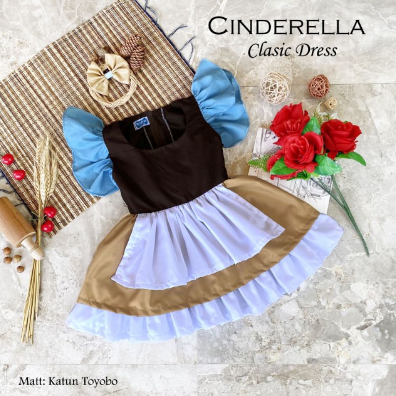 Dress Cinderella Anak | Cinderella Classic Dress | Baju Cinderella Anak | Baju Cinderella Anak Perem