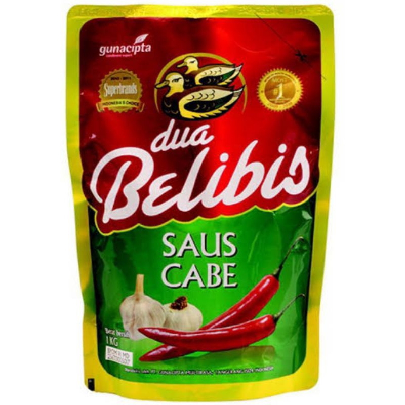 

Saus Cabe Dua Belibis 1kg Saus cabe premium