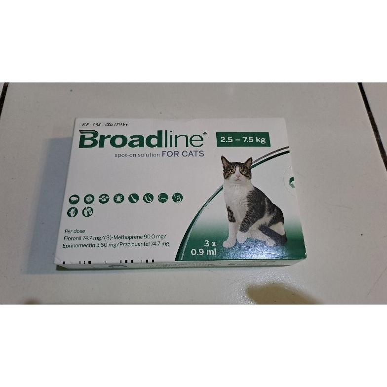 KODE Q89S obat kutu  cacing broadline untuk kucing berat 25  75 kg 1 tube