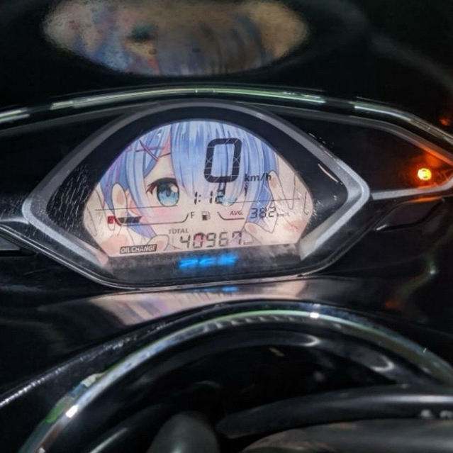 stiker lcd speedometer pcx 150 versi anime