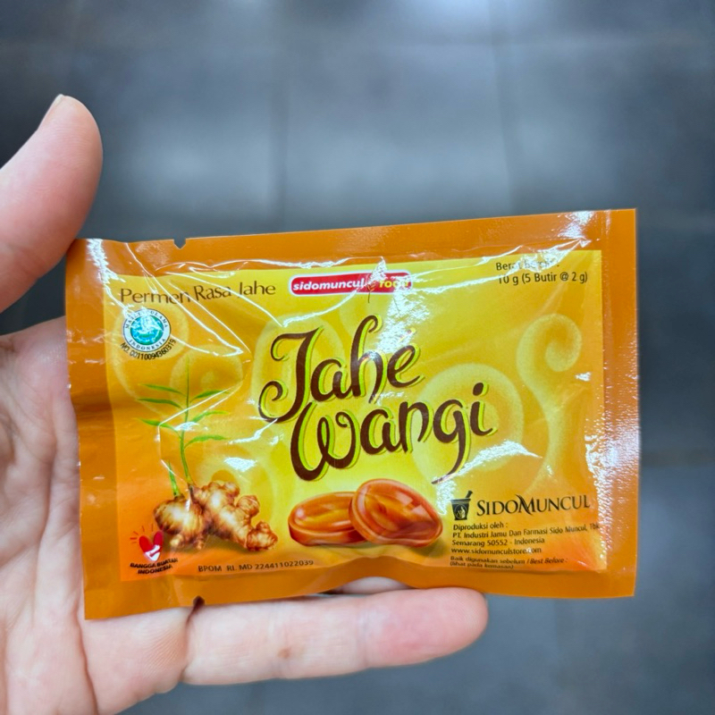 

Permen Jahe Wangi Sido Muncul Eceran (SACHET isi 5 butir)